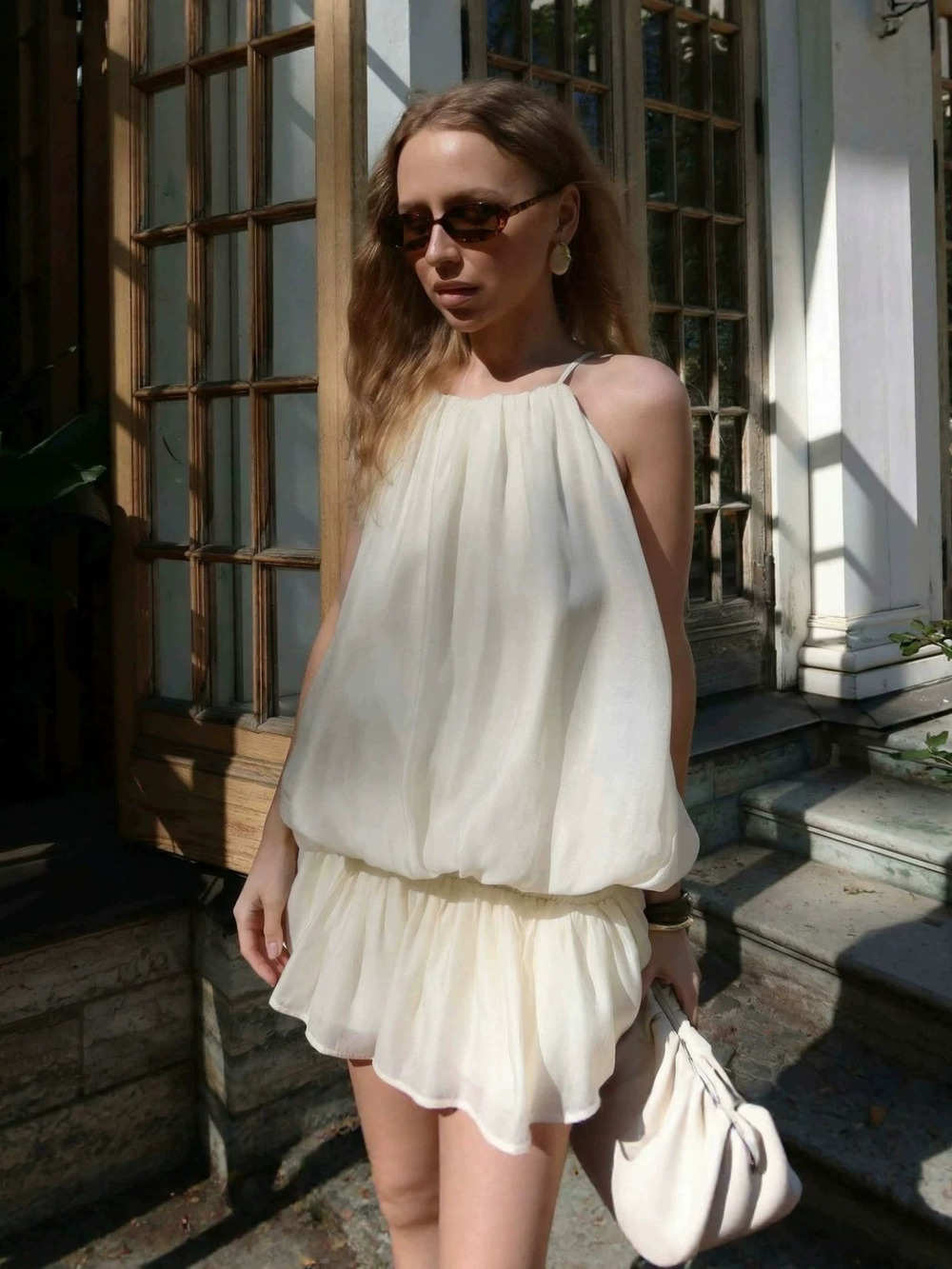 Forever 21 Soft Tencel Halter Neck Camisole Dress 2-Piece Set Summer Casual